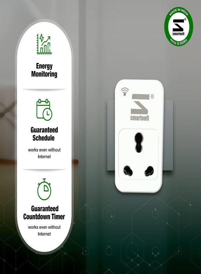 Smarteefi 16A WiFi Smart Plug with Guaranteed Timer | Timer Schedules works without Internet | Energy Monitoring | Countdown Timer | Suitable for AC Geyser pump | Compatible with Alexa & Google Home - Image 5